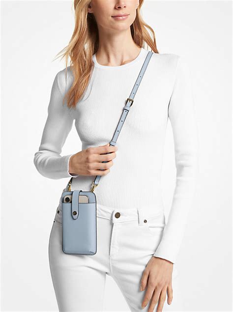 michael kors saffiano phone crossbody|Michael Kors cross body wallet.